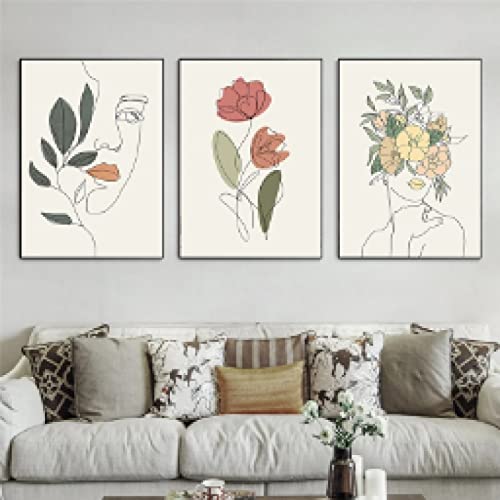 Peinture toile 20x30cm pour raviver un mur vide et triste avec un croquis de fleur