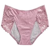 Damen-Höschen, nahtlos, weich, Sport-Slip, Spitze, große Größe, auslaufsicher, Menstruation, weich, atmungsaktiv, physiologische Unterwäsche, Lane Tops 22/24, rose, M