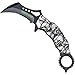 Haller Zombie Dead Karambit Taschenmesser Messer, schwarz-Weiß, 0