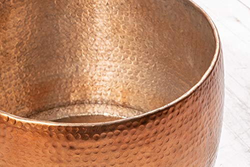 invicta INTERIOR Runder Couchtisch Orient II - 60cm - Kupfer Metall Aluminium - Hammerschlag Design - Handmade Wohnzimmertisch – Bild 8