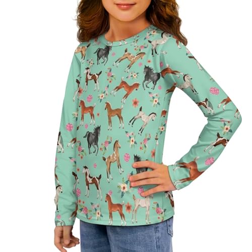 Renewold Long Sleeve Crewneck T Shirts Boys Girls Tees Kids T-Shirt Casual Tops Clothing for Sport Home School2