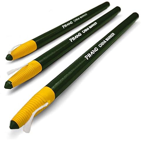Dixon Peel Off China Markers Chinagraph Pencil - Non Toxic - Set of 3 - Green Cover