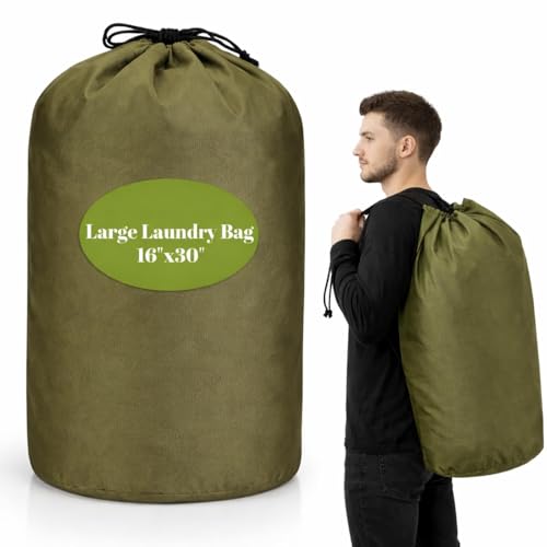 Bolsa Seca Impermeable Verde para Ropa con Forro de Goma miniatura 1