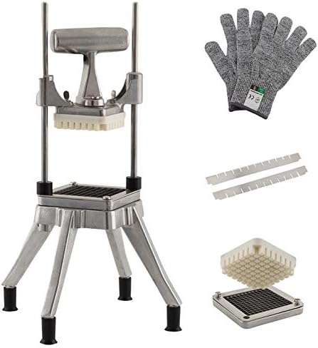 TUNTROL Commercial Vegetable Dicer 3/8'', Stainless Steel Blade Quick Chopper Machine Easy for Onion Tomato Pepper Potato