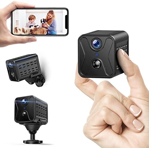 2.4G WiFi Battery Powered Portable Home Security Camera Live Feed, 180 Days Standby, PIR Motion Detection, SD/Cloud Storage, No Glow Night Vision and APP Alert, Wireless Indoor Surveillance Nanny Cam