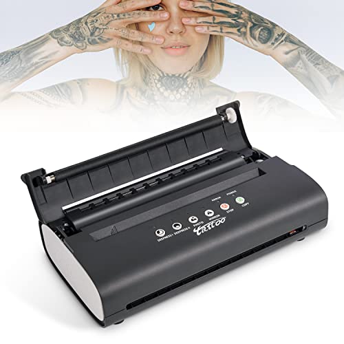 LifeBasis Professionelle Tattoo Transfer Maschine Schablonenmaschine Thermal Stencil Machine Thermodrucker Kopierer Tattoo Transfer Printer mit 20 Blätter für Temporäre Tattoo Artist upgrade Version Cover