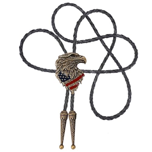 Image of Jeilwiy Bolo Tie for Men, Western Bolero Tie Cowboy Ties Native American Cowgirl Bolo Tie Accessories for Men Women