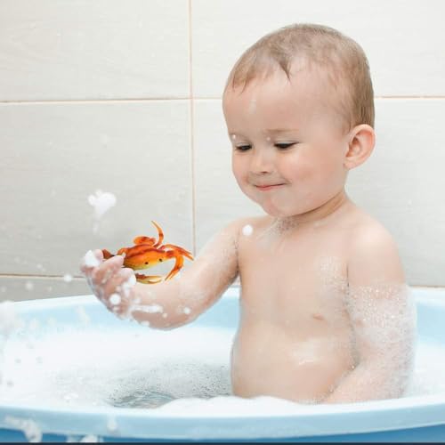 SUPER TOY 5 Pc Aquatic Animal Rubber Toy Figures for Kids Ocean Sea Animal, Vinyl Plastic Animal Toy Set Realistic Under The Sea Life Figure Bath Toy for Child Educational Party Cake Cupcake Topper