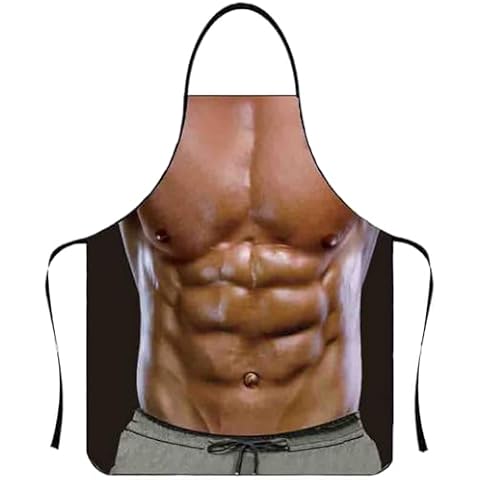 DDJYP Funny Muscle Apron Kitchen Creative Cooking Grilling Baking Party Apron for Man Kitchen Cooking Aprons Novelty Gifts Cover
