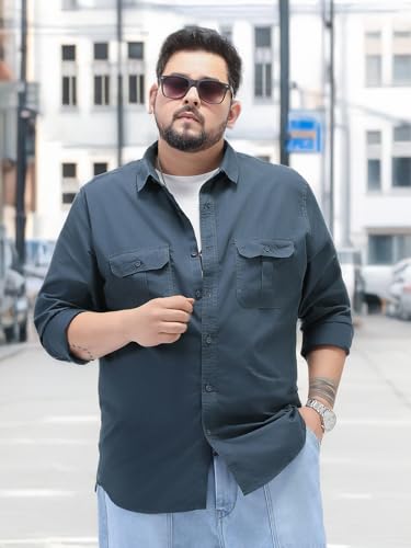 Image of Urbano Plus Men's Cotton Full Sleeve Regular Fit Casual Solid Shirt