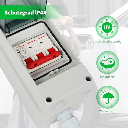 Adapter 32A Stecker auf 16A Kupplung,1 Meter Verlängerungskabel, Anschlusskabel mit Stecker,Starkstrom Verteiler, Benutzt für Elektrogeräte Anschließen Usw