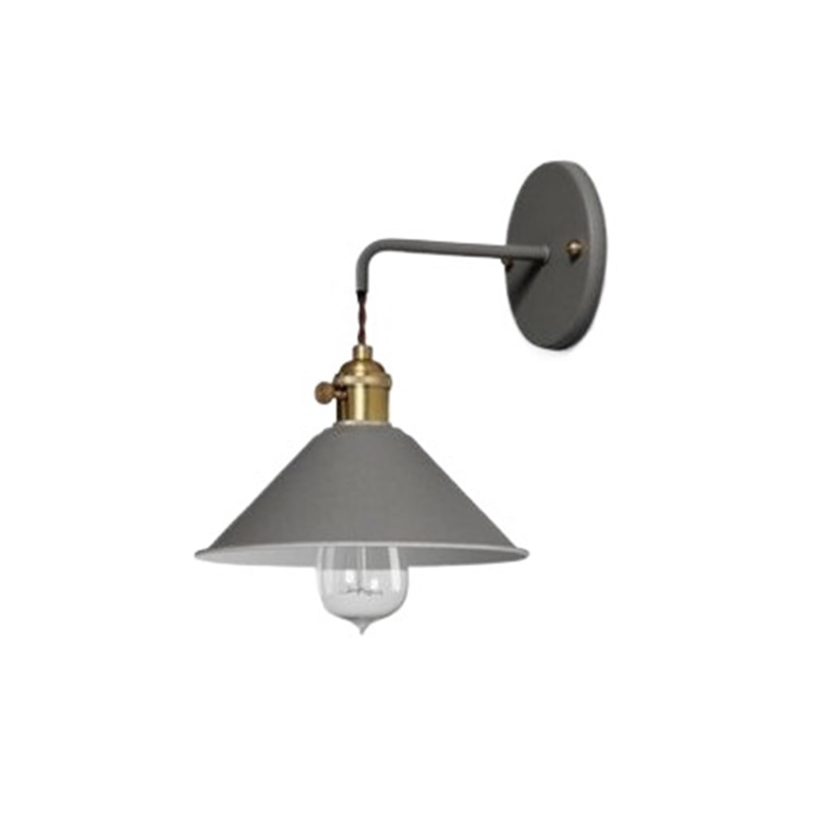 CUDTAPI LED Wall Lamp Nordic Colorful Bedroom Bedside Wall Lights, Simple Home Decors Iron Sconces Indoor Stairs Aisle Lighting(5500-7000K,Grijs)