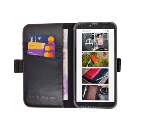 Étui pour iPhone 13 compatible MagSafe Ed Hicks en cuir noir