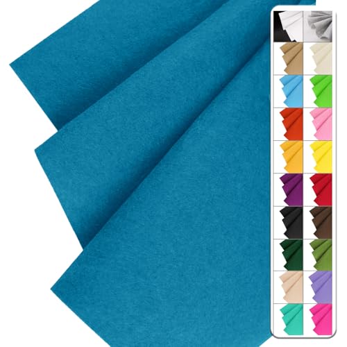 Image of IONTACH 36 inch X 36 inch Stiff Felt Fabric 1.2mm Thick (Turquoise)