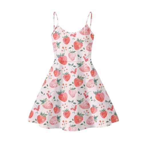 Image of Cozeyat Women Girls Summer Sleeveless Dress Casual Swing Beach Cover Up Knee Length Dresses,Large Size XS-4XL