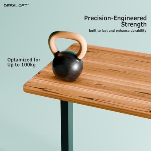 Image of Motorized Electric Standing Desk, Height Adjustable Sit Stand Workstation with Walnut Wood Grain Top, Ergonomic Computer Desk for Home & Office (Black Frame & Brown Top, 1200 x 600 mm)