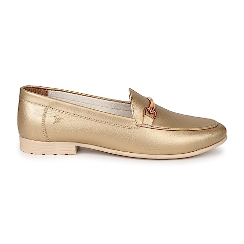 Image of YOHO Bliss Comfortable Slip On Formal Buckle Loafer for Women | Stylish Fashion Moccasins Range | Cushioned Footbed Finish | Flexible and Office Wear Shoe