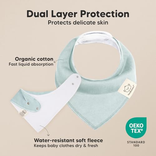Image of 8pk Organic Baby Bandana Bibs for Drooling and Teething (Daybreak)