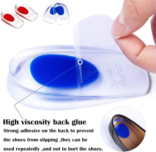 Image of Silicone Gel Heel Protector Insole Cups for Swelling and Pain Relief, Shock-Absorbing Heel Pad for Foot Care, Comfortable Shoe Inserts for Men and Women, Ankle and Heel Pain
