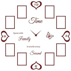 DIY Family Frame Wall Clock Decal with 5 . 6 x 4 . 09 ( 5 R) Frames "Time Spent with Family is item