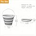 Collapsible Bucket 2.6 Gallons (10L)，Portable Cleaning Bucket with Handle，Multifunctional for Home and Outdoor Use，Foldable Bucket Mop Car Wash Bucket Fishing Camping Garden Beach Space Saving