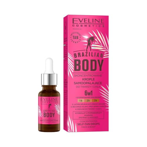 Eveline Cosmetics Brazilian Body Selbstbräunungs-Tropfen mit IntelligentTanFormula - Natürlicher Glow & Sonnenschutz Eveline Cosmetics Brazilian Body Selbstbräunungs-Tropfen mit IntelligentTanFormula - Natürlicher Glow & Sonnenschutz