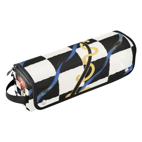 Bolsa de viaje y tapete resistente al calor para herramientas de cabello miniatura 1