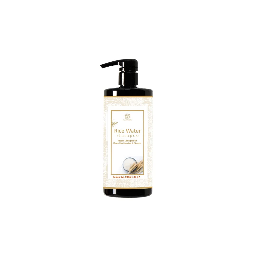 AL MASNOON Rice Water Shampoo 200ml for Repairs the Damaged Hair & makes Hair Smoother & Stronger