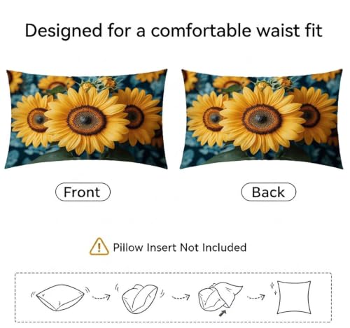 Housse Coussin Exterieur Rectangulaire 50x80 Velours Jaune Lot de 2