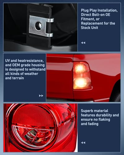 Image of Nilight Taillight Assembly Compatible with 2007 2008 Dodge Ram 1500