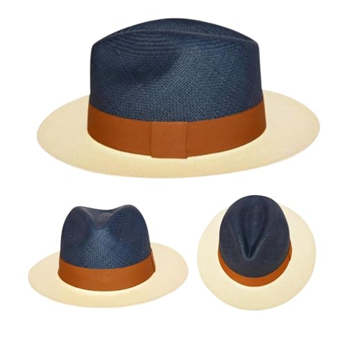 Image of Gamboa Original Panama Hat for Men and Women Fedora Straw Summer Beach Sun Hat Protection UV UPF50+