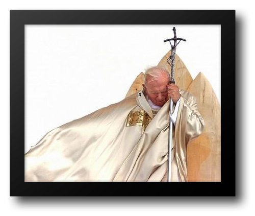 Impression encadrée du pape Jean-Paul II 1920 - 2005 (H) 61 x 50