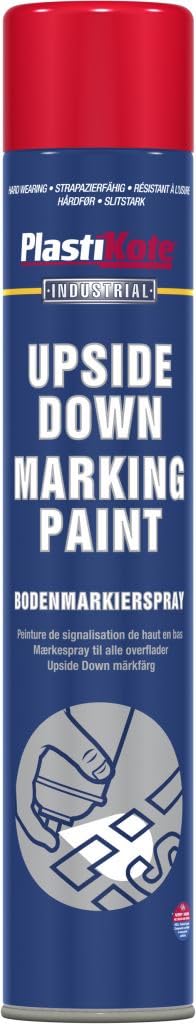 Plasti-kote Upside Down Marking Paint 750ml White, Red, Blue, Yellow