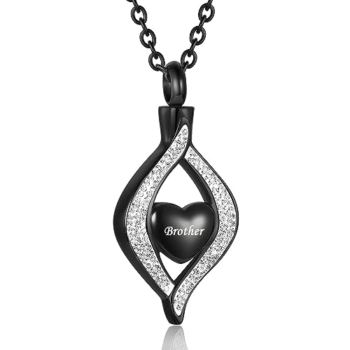 Gold Cremation Necklace for Ashes Always in My Heart Mom/Dad/Grandma Urn Ash Keepsake Memoril Teardrop Pendant Urns for Human Ashes Adult Female