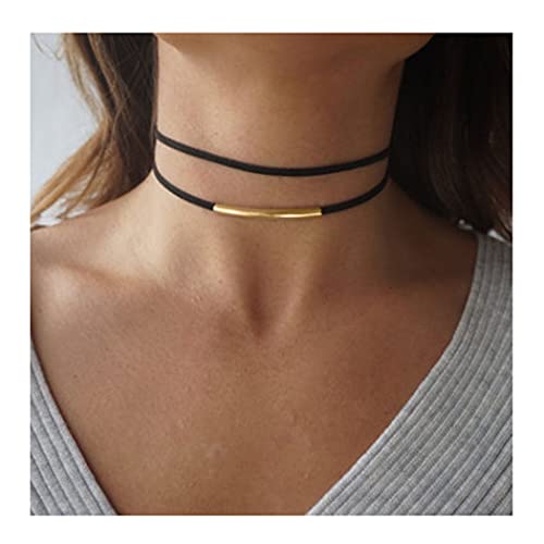 Black Collar Necklace Velvet Choker Necklaces Fashion Punk Jewelry for Women2