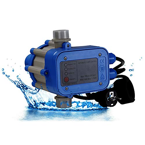 Preisvergleich Produktbild wolketon Pumpensteuerung Automatik Pumpe Druckschalter 10 bar mit Kabel Hauswasserwerk Pumpenschalter für alle Tauchdruck