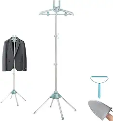 Suporte para Passar Roupa No Chão, Cabide Telescópico Ajustável, Passadeira de Passar Roupa Dobrável Portátil, Altura Ajustável