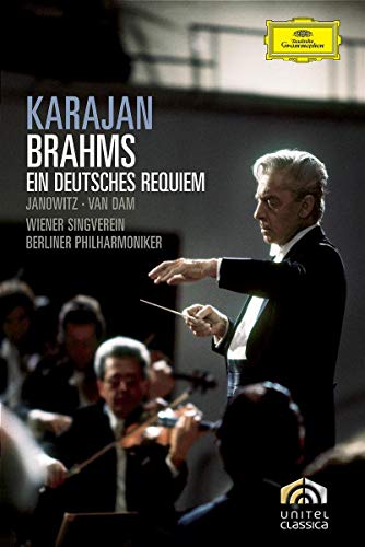 Johannes Brahms - Ein deutsches Requiem (Un Requiem allemand) / Karajan, Janowitz, van Dam, Berlin Phil.