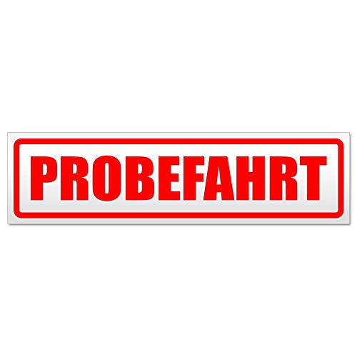 Kiwistar Magnetschild Probefahrt 30cm Rot