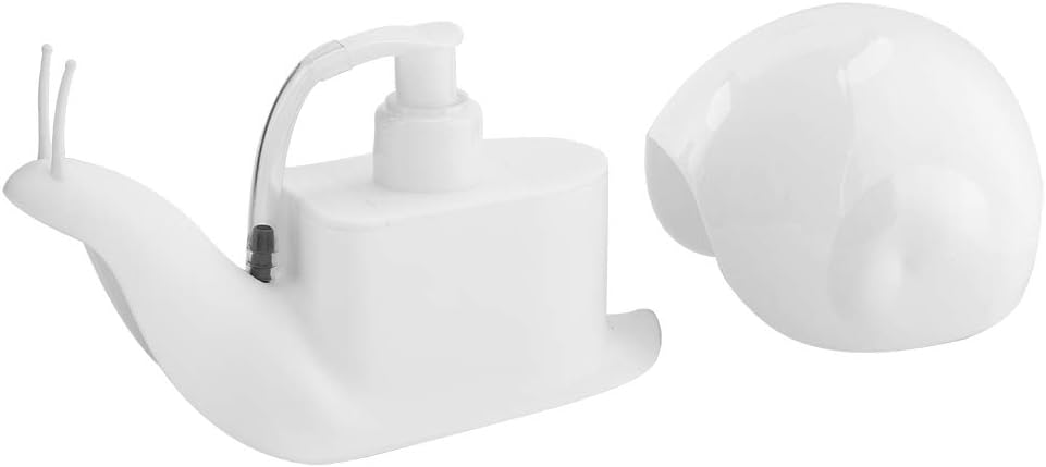 120ml Snail Soap Dispenser, Funny Soap Dispenser Snail Decor Whimsy Bathroom Decor with Press Type Nozzle Reusable for Kitchen Bathroom (White) image 5