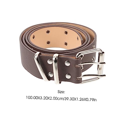 Delicate Pu Waist Belt for Men Retro Punk Style Star Eyelets Fashionable Casual Accessory for Jeans for Parties and Everyday Wear2