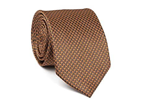 Aeht Men's Necktie 3 inch width, 58 inch length 1263 T Orange