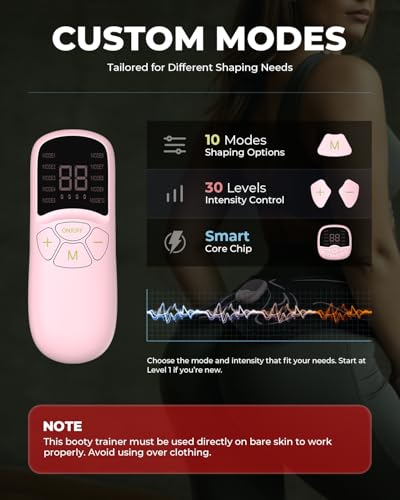 EM25-glute Toning Device, Hip Trainer with 10 Modes & 30 Intensity Levels, Smart Glute Muscle Toner for Muscle Activation and Fitness Hip Training, Workout Equipment for Home, Gym & Office
