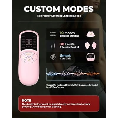 EM25-glute Toning Device, Hip Trainer with 10 Modes & 30 Intensity Levels, Smart Glute Muscle Toner for Muscle Activation and Fitness Hip Training, Workout Equipment for Home, Gym & Office