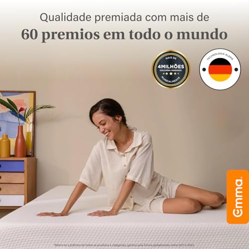 Colchão Solteiro Emma One Light - Firme e Ortopédico com máxima durabilidade