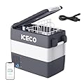 ICECO 12V Refrigerator, Portable Fridge Powered by SECOP, 50 Liters Car Freezer with APP Control, 0??50?, 12V-24V DC, 110V-240V AC, Electric Cooler for Truck, Boat, Car&Home Use, with Extension Cable