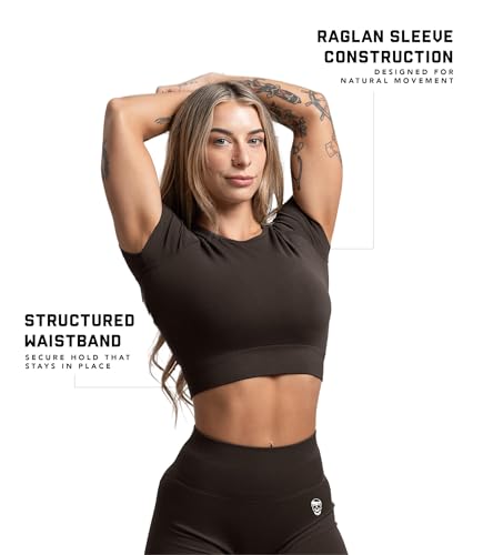 Image of Gymreapers Short Sleeve Workout Tops for Women - Crop Tops for Women Tee - Yoga Athletic Tops for Running, Gym, & Training