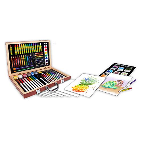 Crayola Wooden Art Set, 80+ Pcs, Arts And Crafts For Kids 8+, Artists Gifts #TOP3