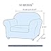 SUBRTEX Stretch Armchair Sofa Slipcover 2 Piece Sofa Cover 1 Seater Soft Couch Slipcover Washable Furniture Covers, Jacquard Fabric Small Checks(Gray,Armchair)
