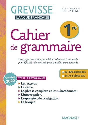 Cahier Grevisse 1Re (2022): Cahier De Grammaire